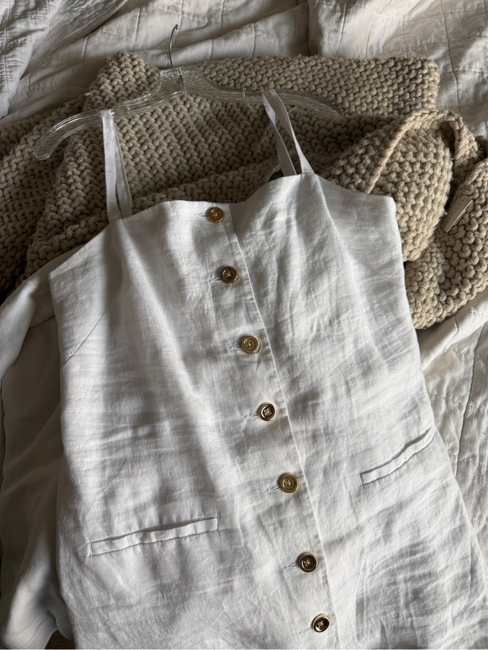J Crew Claudia Linen Dress in White - Picture 2 of 5